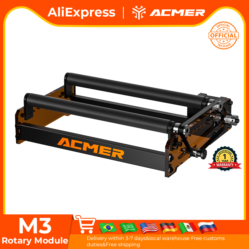 Industrial Laser Engraving Machine - أسطوانة ليزر دوارة ACMER M3 360