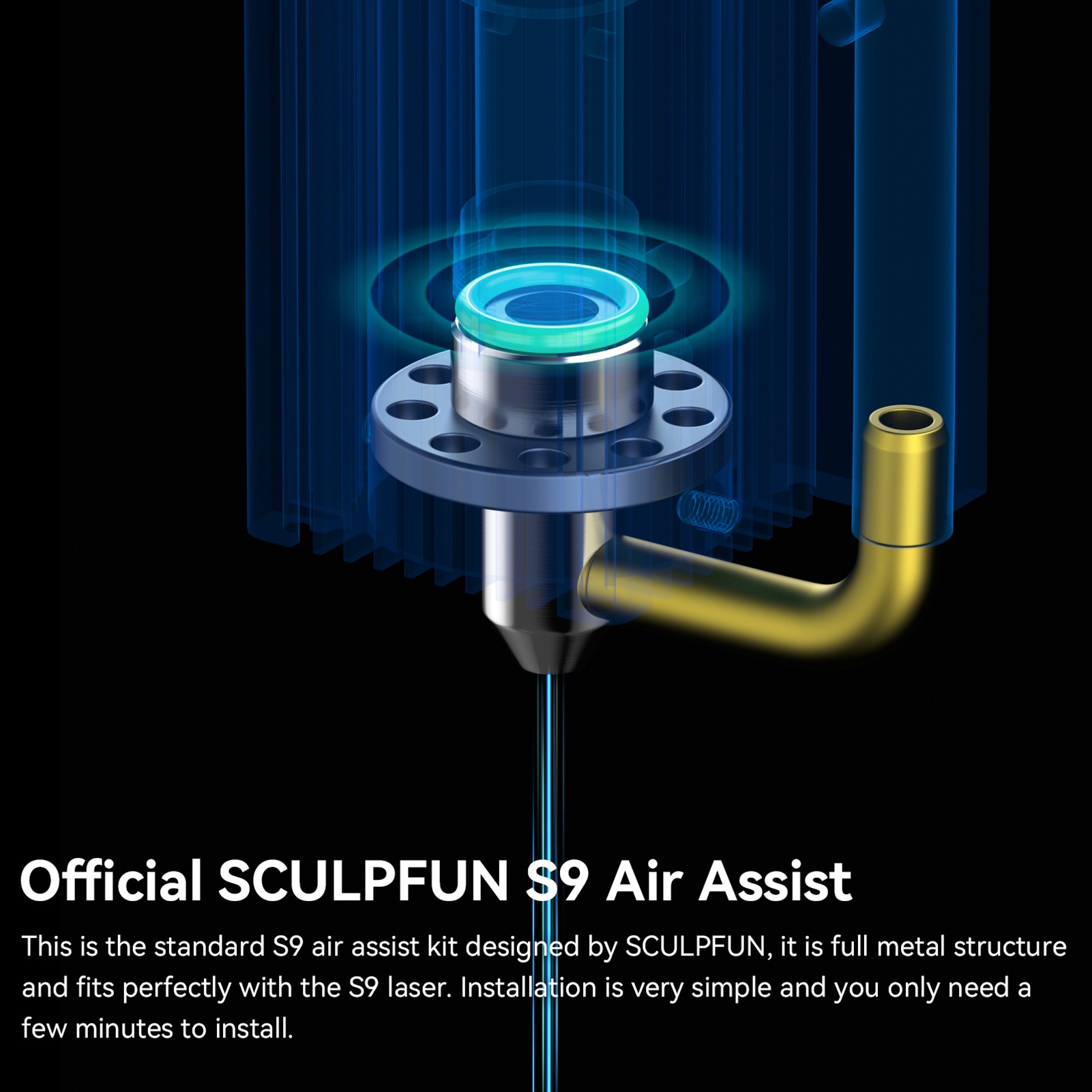 SCULPFUN الليزر حفارة الهواء م - مراجعة Laser Nozzle Ceramic وسعره