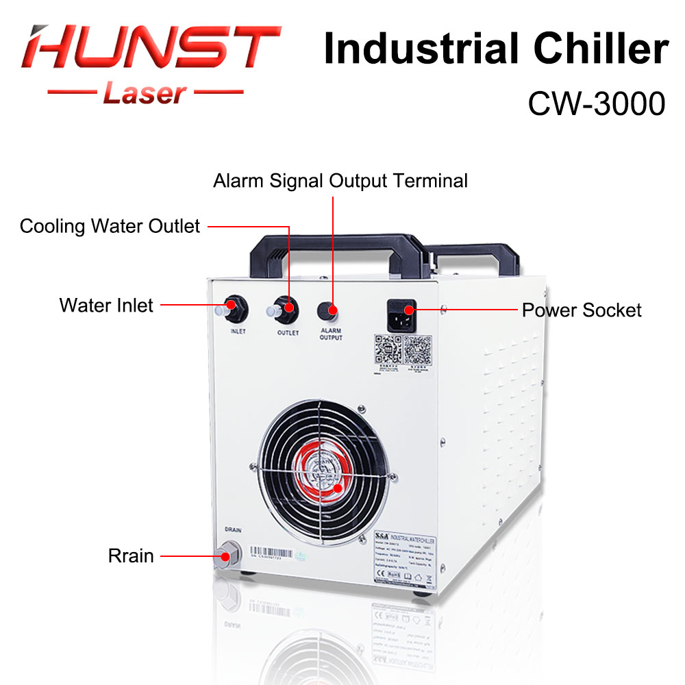 HUNST S & A CW3000 مبرد المياه - مراجعة Industrial Laser Cutting Machines وسعره