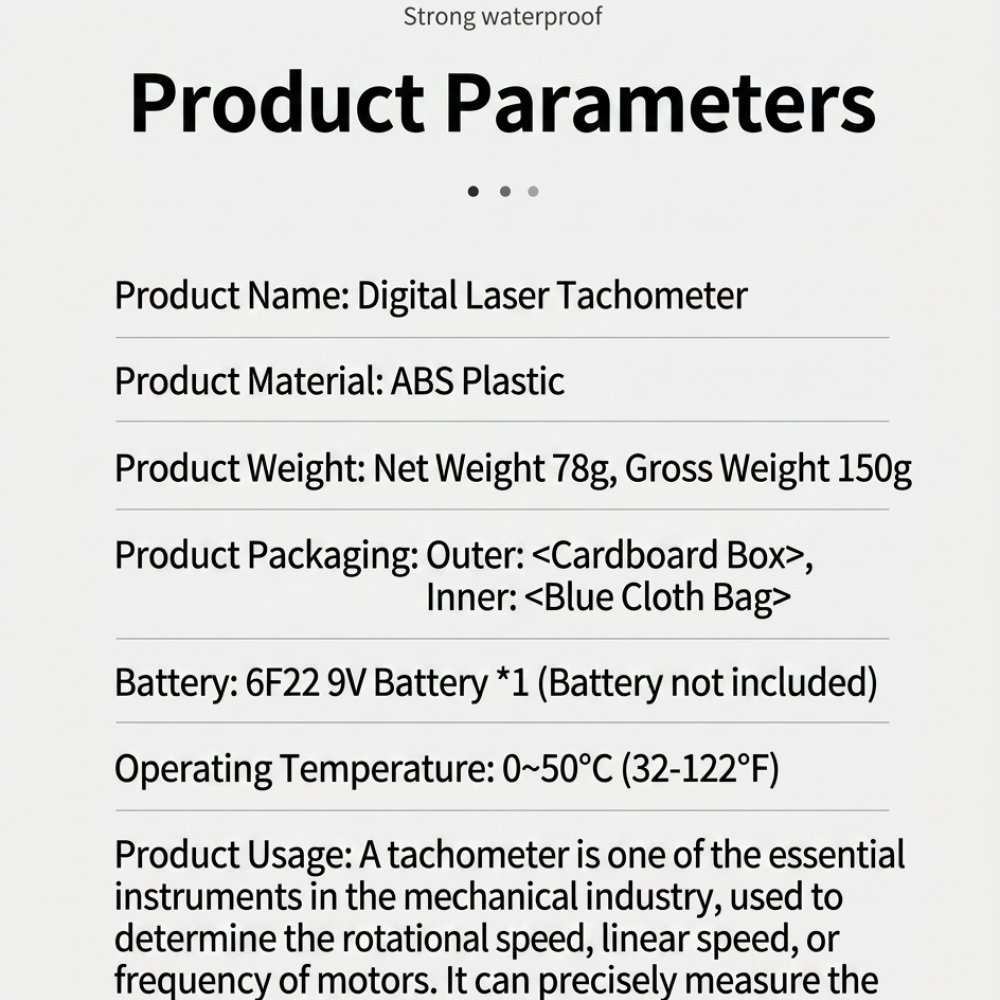 مقياس سرعة دوارة رقمي بالليزر، - مراجعة Industrial Laser Tachometer وسعره