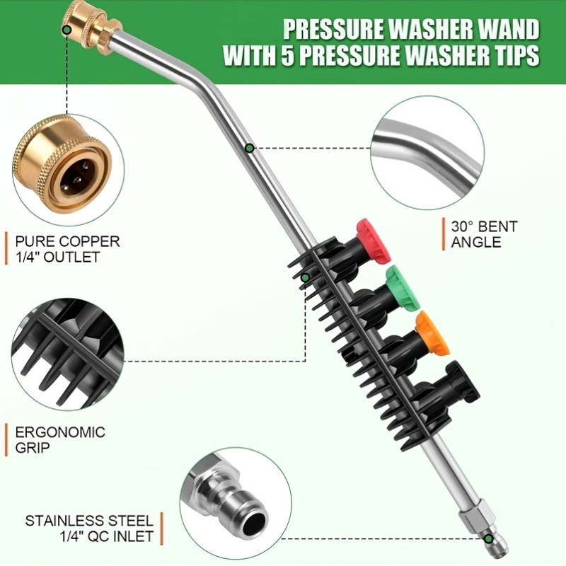 عصا تمديد لغسالة الضغط 30 °    - مراجعة Laser Nozzle Ceramic وسعره