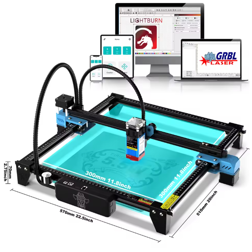 TwoTrees TTS-55 Pro/TTS-10 Pro - مراجعة Industrial Laser Engraving Machine وسعره