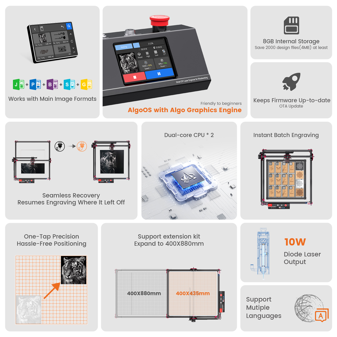 AlgoLaser لتقوم بها بنفسك عدة  - مراجعة Industrial Laser Engraving Machine وسعره