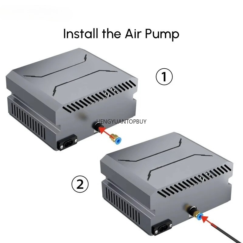 مضخة الهواء تستخدم لمساعدة آلة - مراجعة Air Assist Pump Laser وسعره